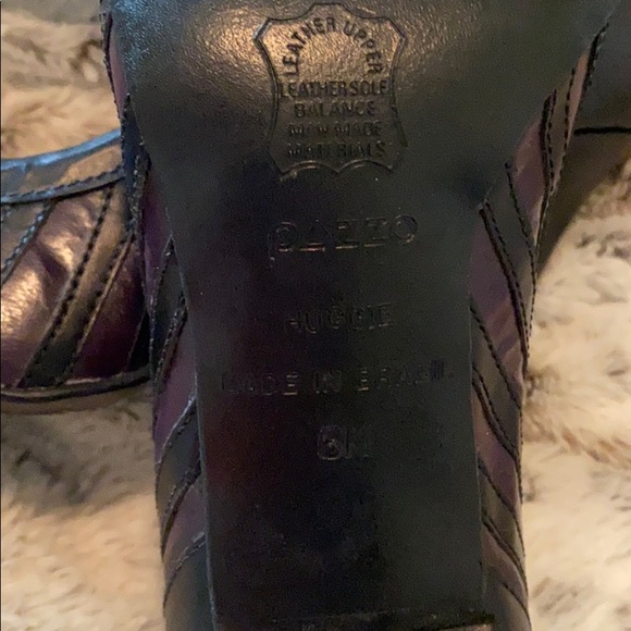 Sexy purple leather pointy stilettos vintage new - Picture 5 of 6